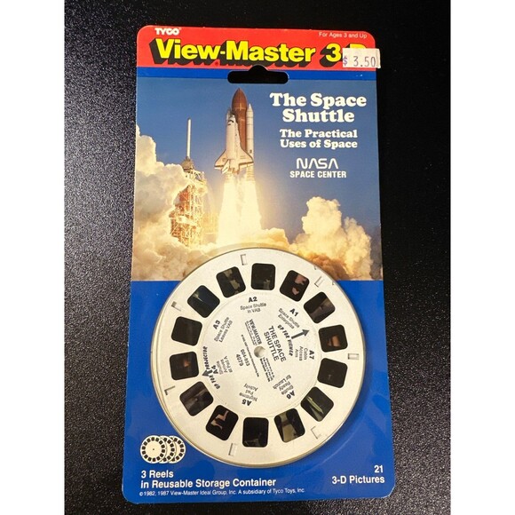 Vintage View-Master NASA Space Shuttle 3D Reels 1982 Tyco Toys - Picture 1 of 6